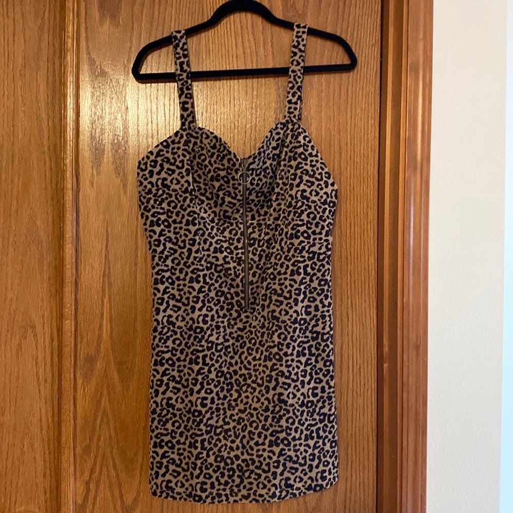 Cheetah velvet dress